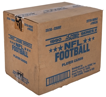 1990 Score Football Series 2 Unopened 20 Box/36 Pack Case